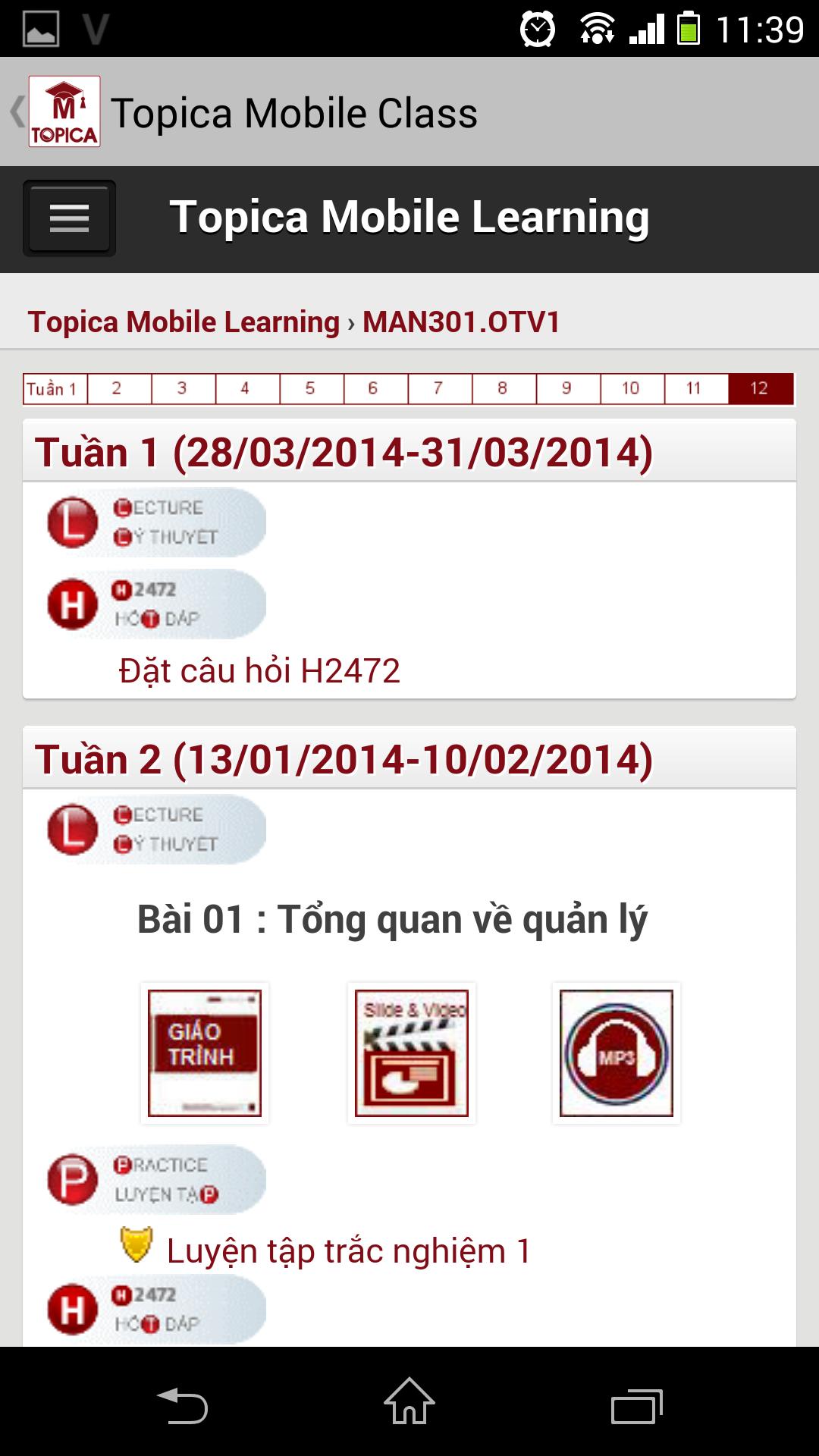 Topica Mobile Class
