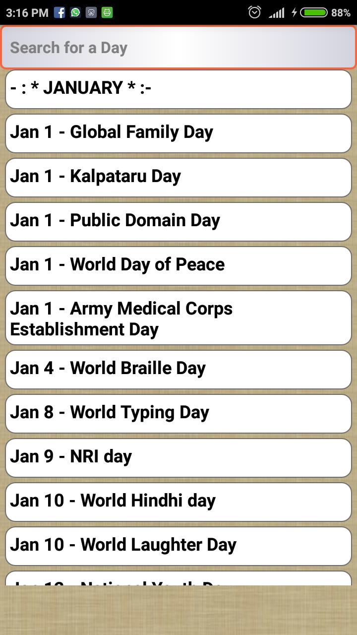 Important Days