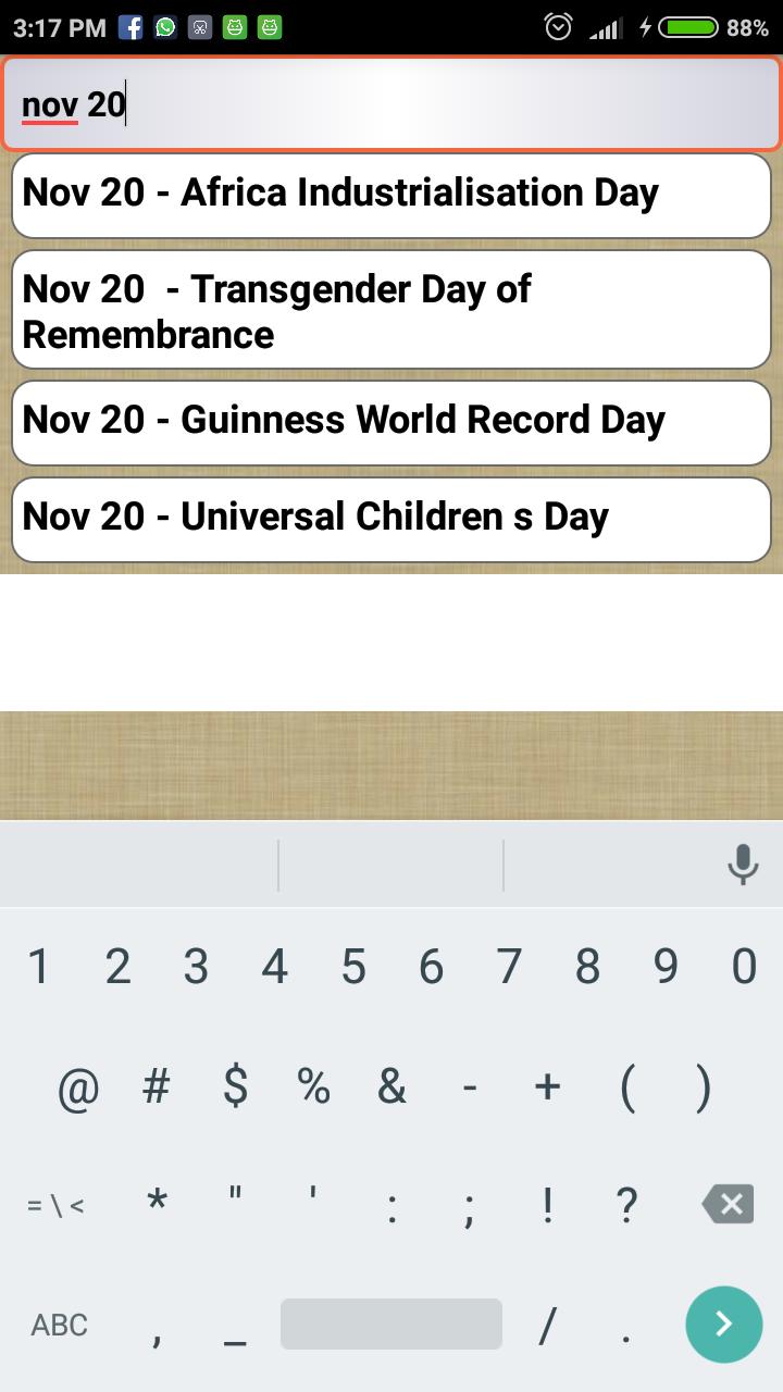 Important Days
