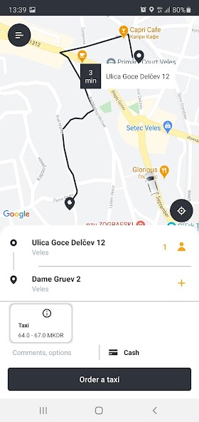 Taxi Perka Veles