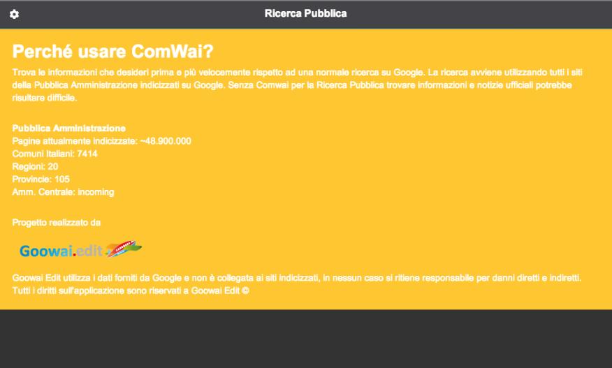 Ricerca Pubblica - Comwai
