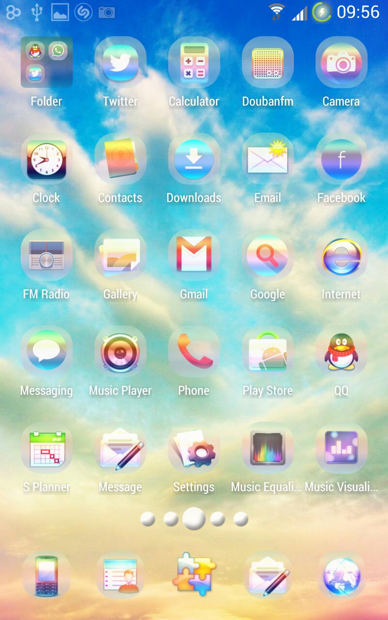ColoredCloud GoLauncher Theme