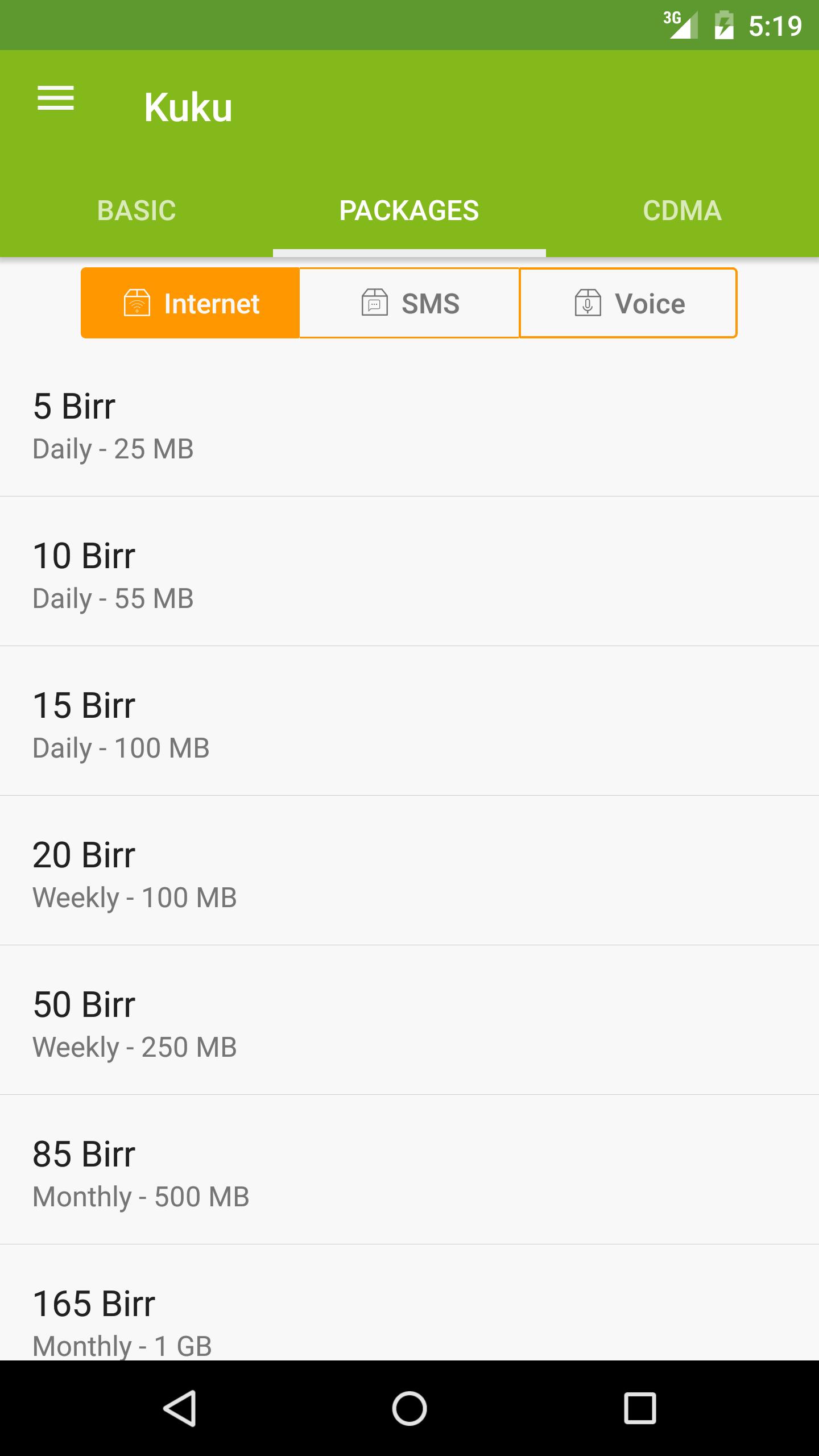 Ethio Telecom App