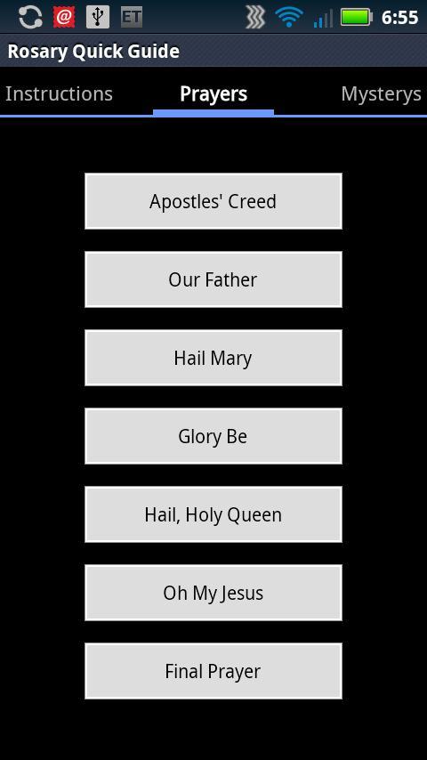 Catholic Rosary Quick Guide