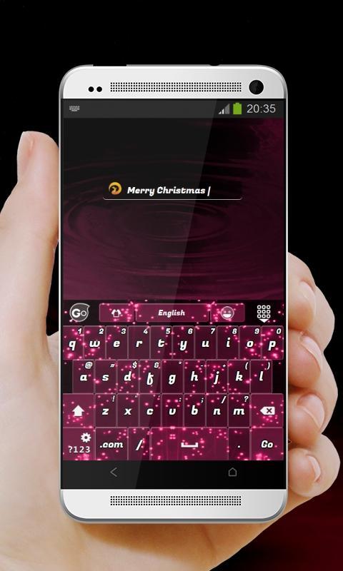Pink Christmas GO Keyboard