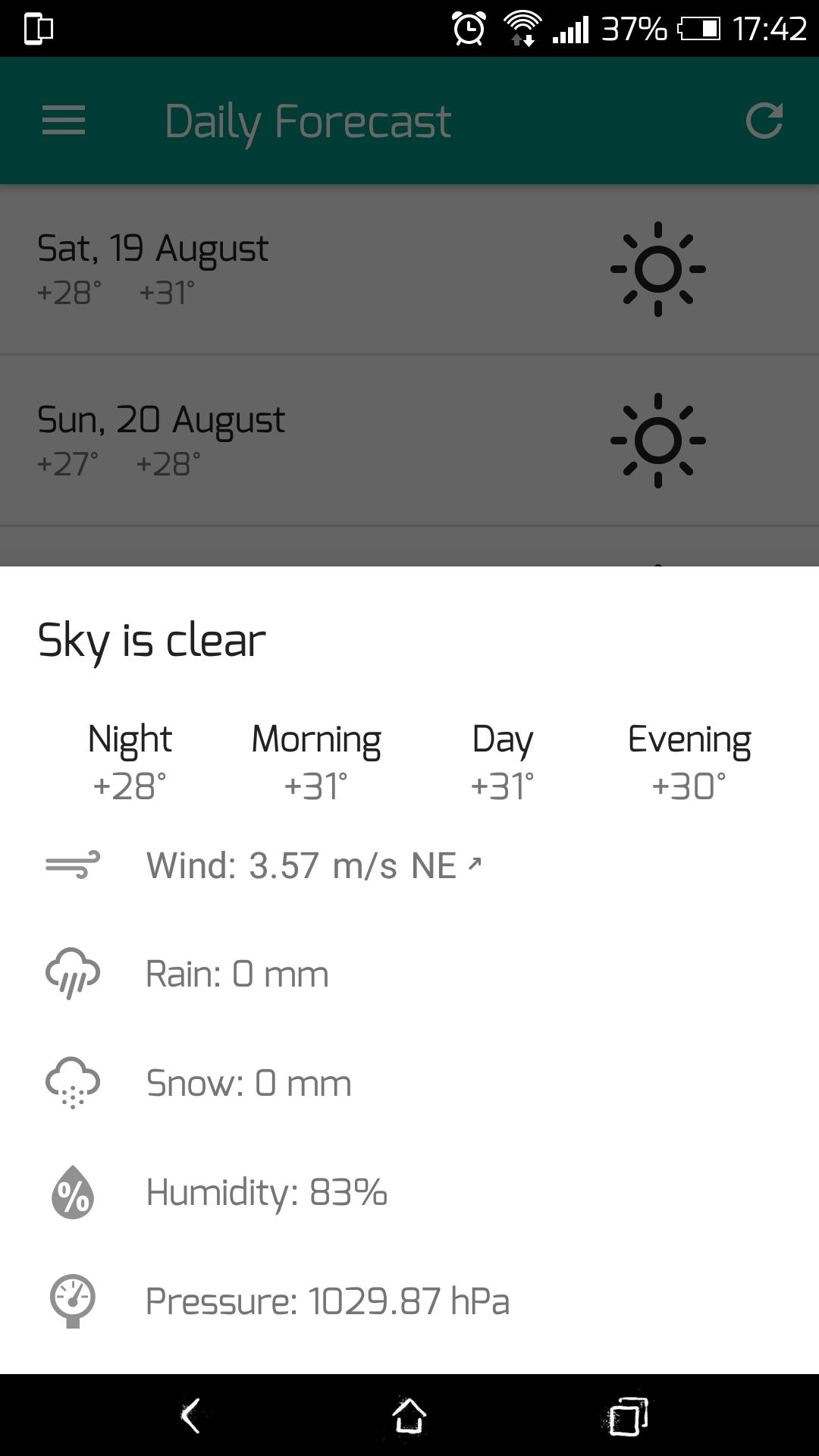 About weather