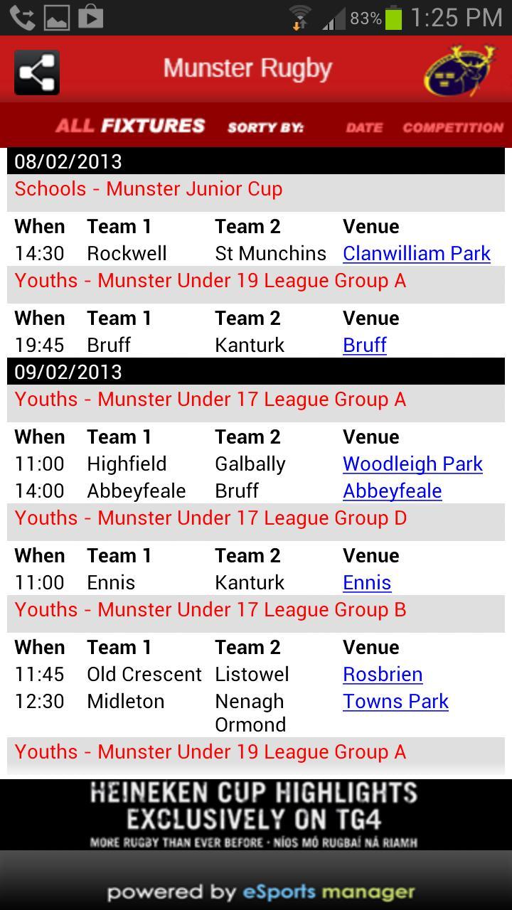 Munster Domestic Rugby