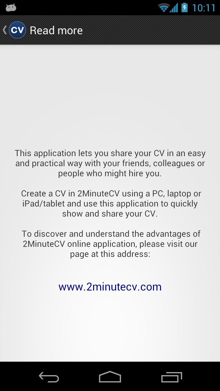 2Minute CV