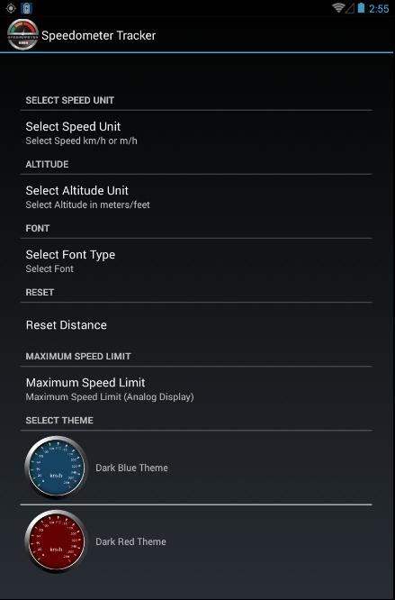 Speedometer Tracker