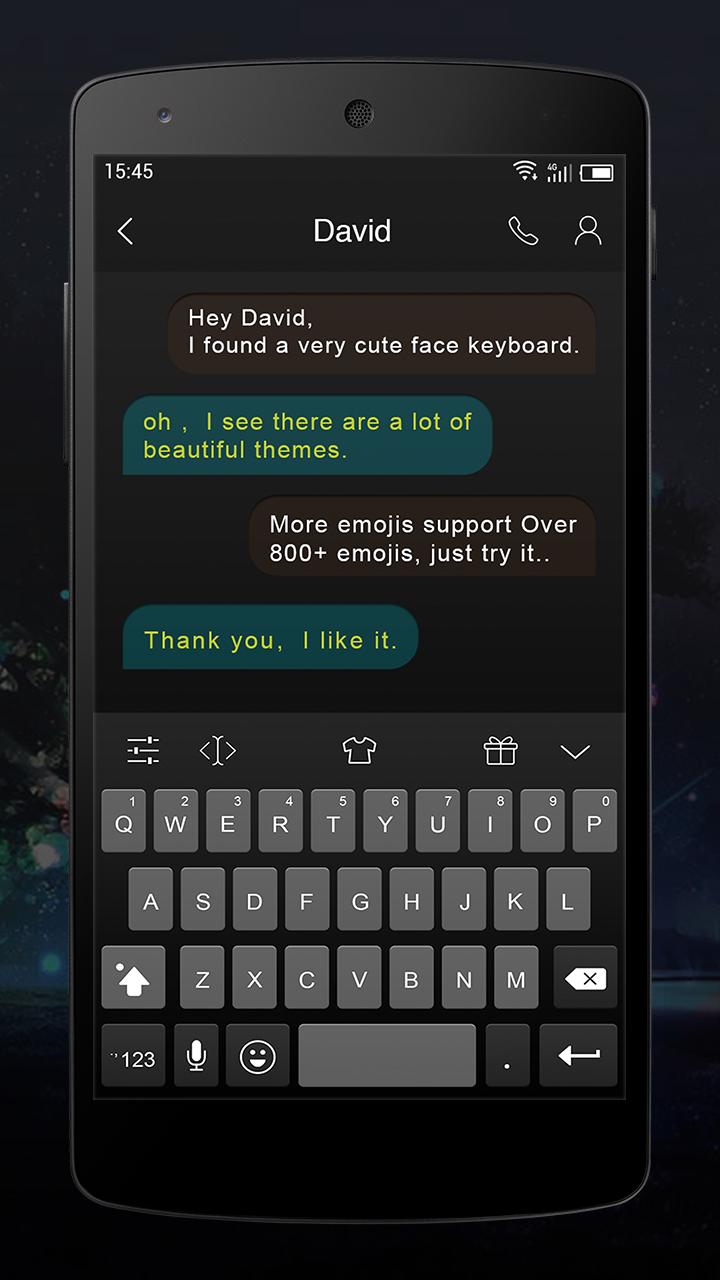 Emoji Keyboard - Black Round
