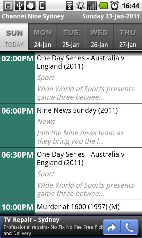 Australia TV Time