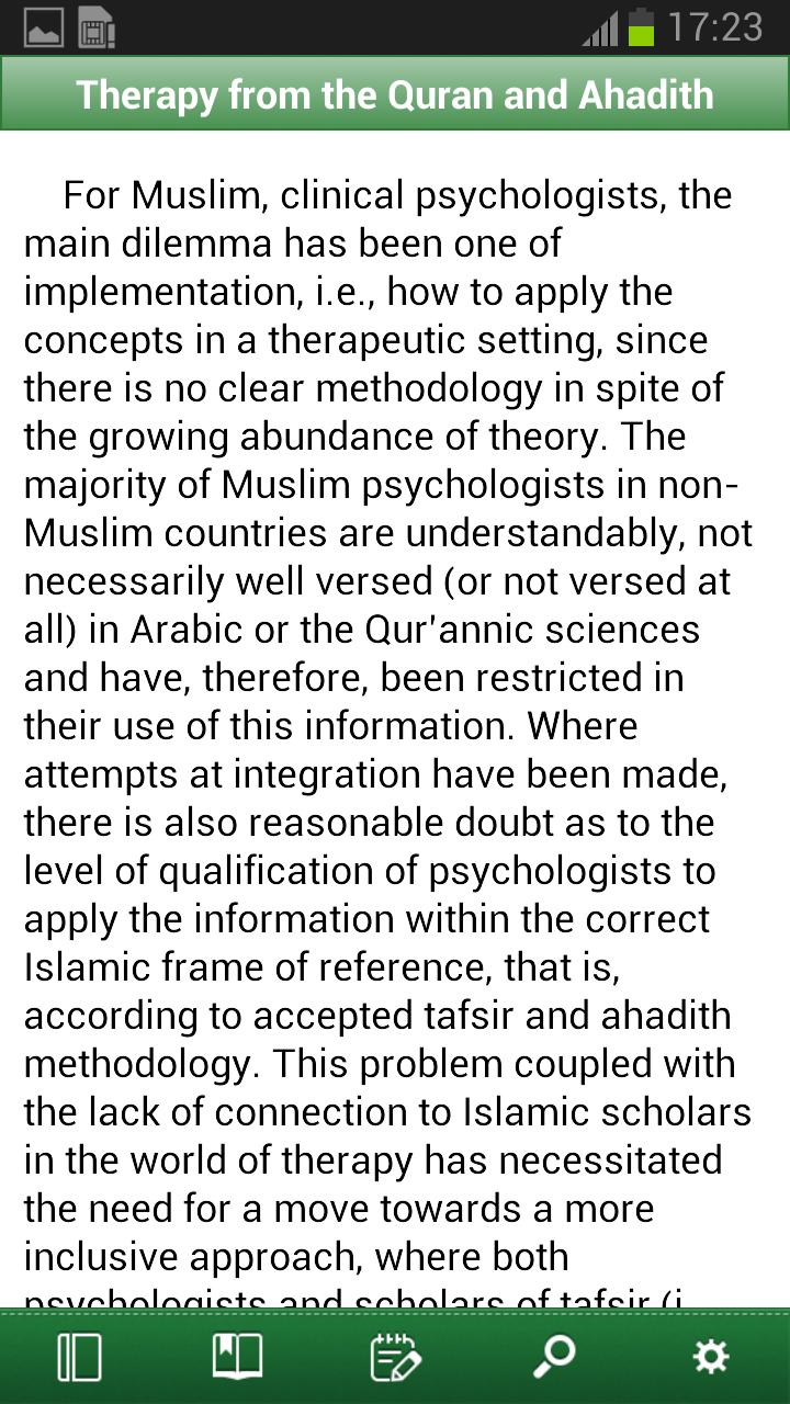 Therapy from Quran and Ahadith