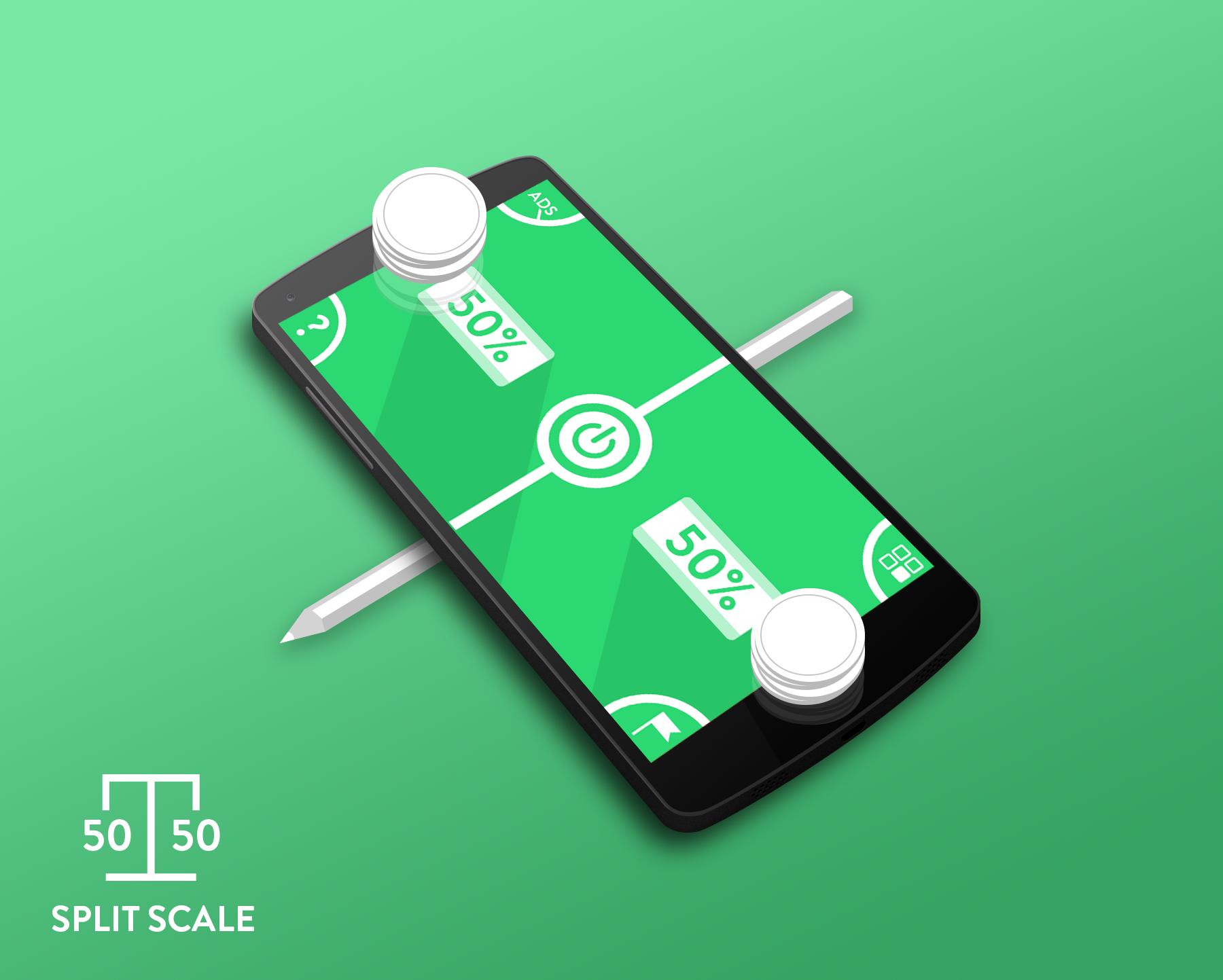 Split Scale 50/50 - scale app
