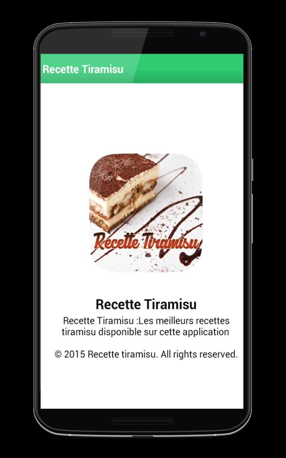 Recette Tiramisu