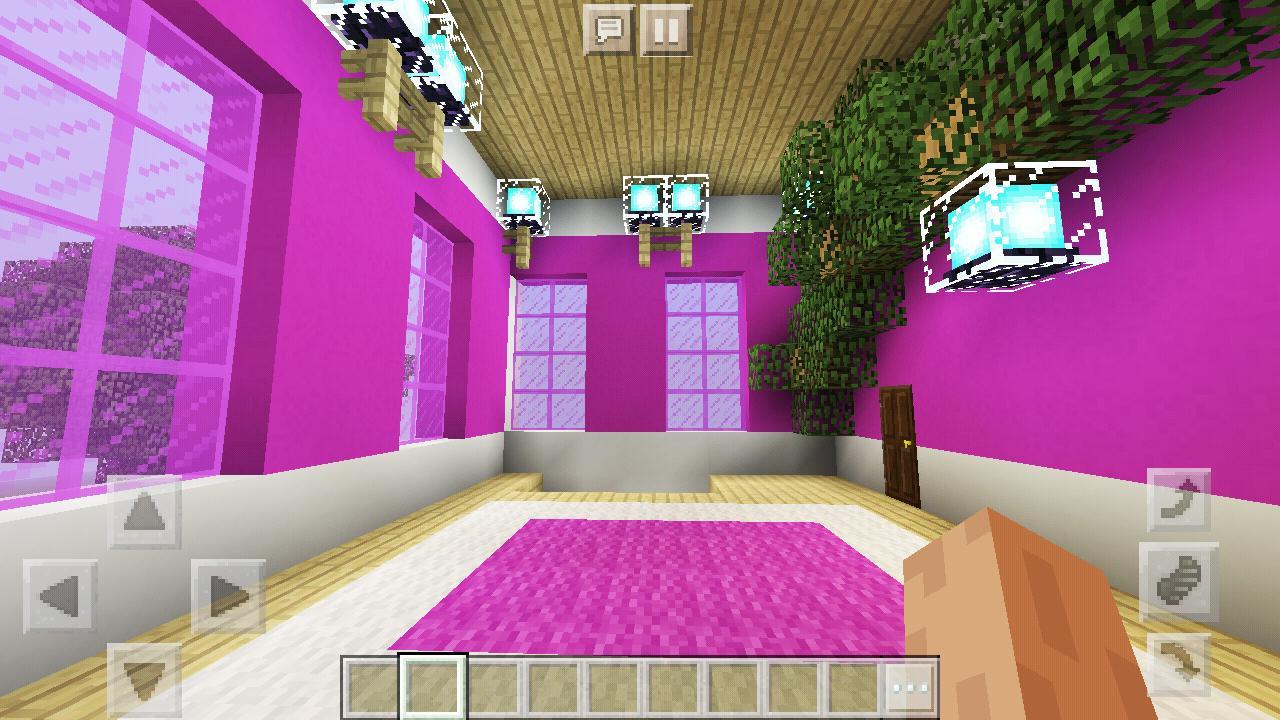 Pink Modern Mansion. Map for MCPE