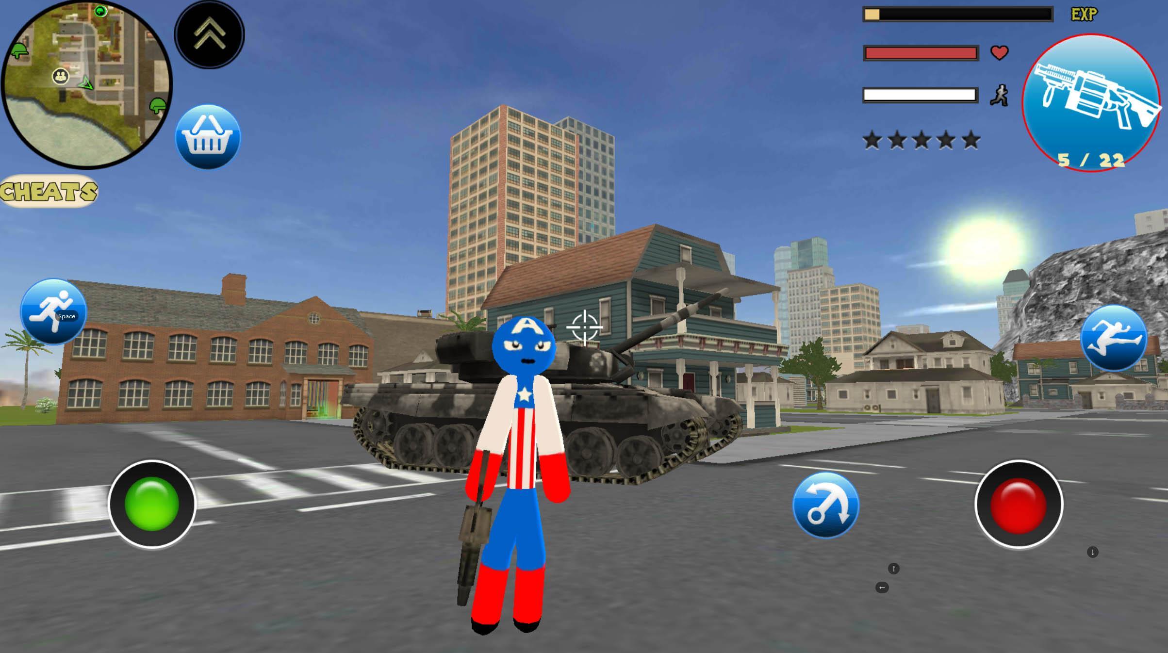 Stickman Capitaine Rope Hero