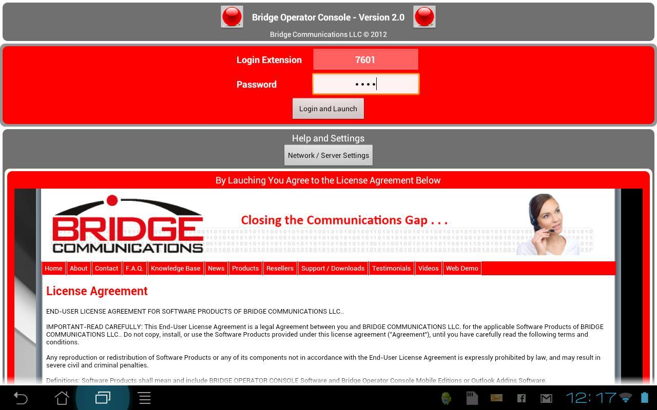Bridge Operator Console 2.0