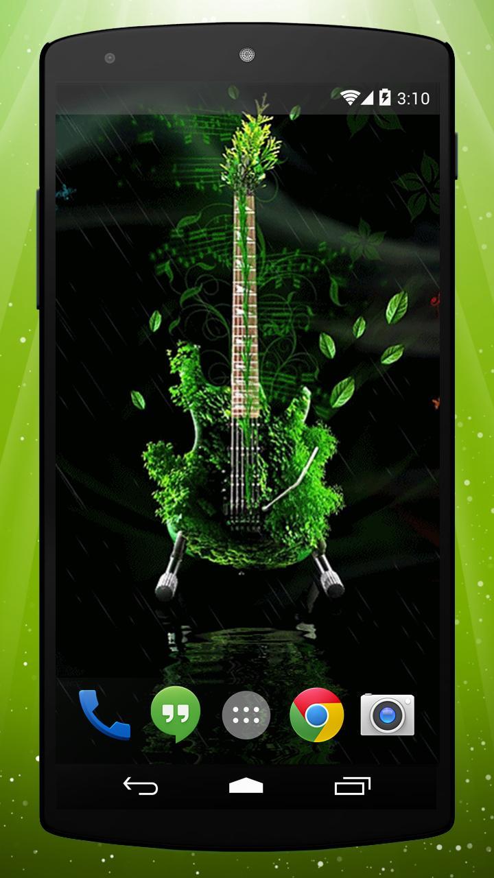 Green Guitar Live Wallpaper