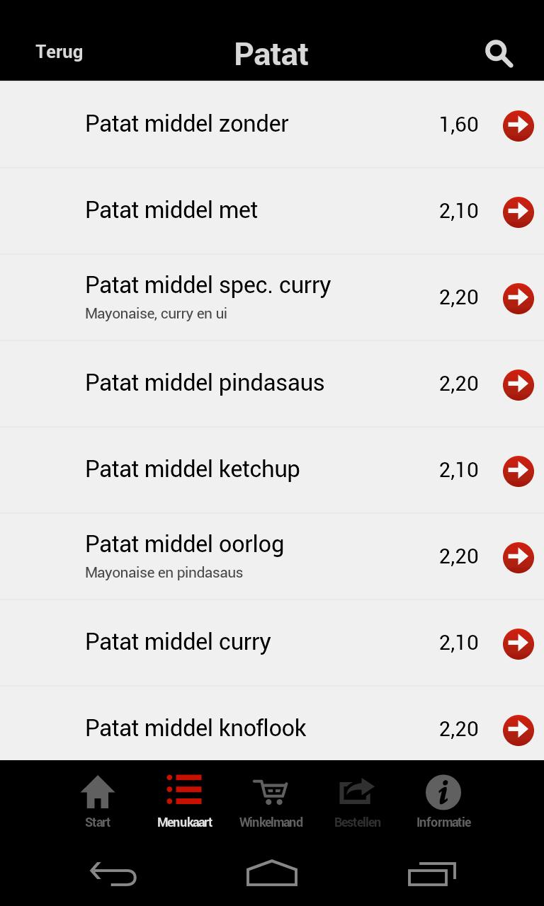 Cafetaria de Pitstop BestelApp