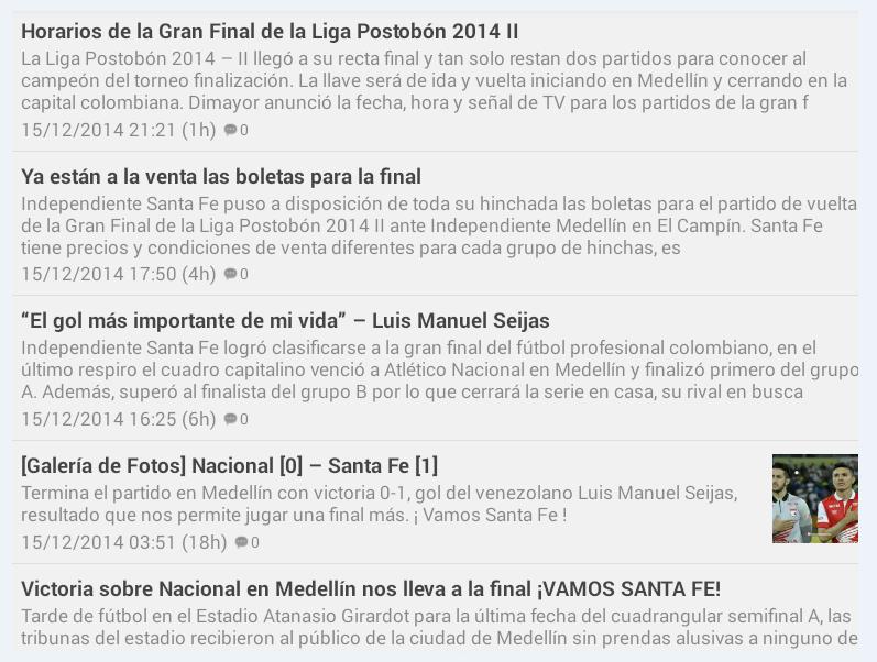 Independiente Santa Fe Noticia