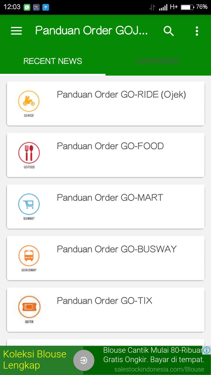 Panduan Order GOJEK