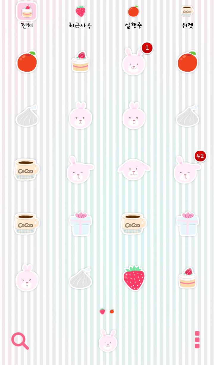 Pink rabbit Dodol Theme