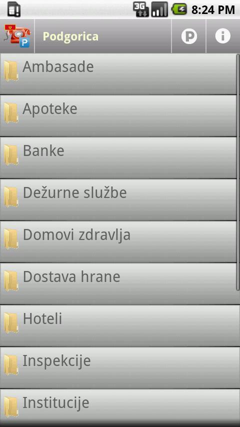 Parking + telefoni, Crna Gora