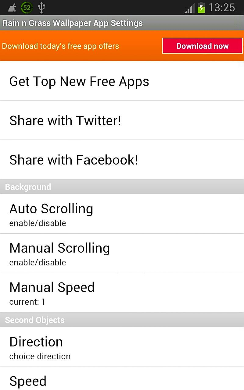 Rain n Grass Wallpaper App