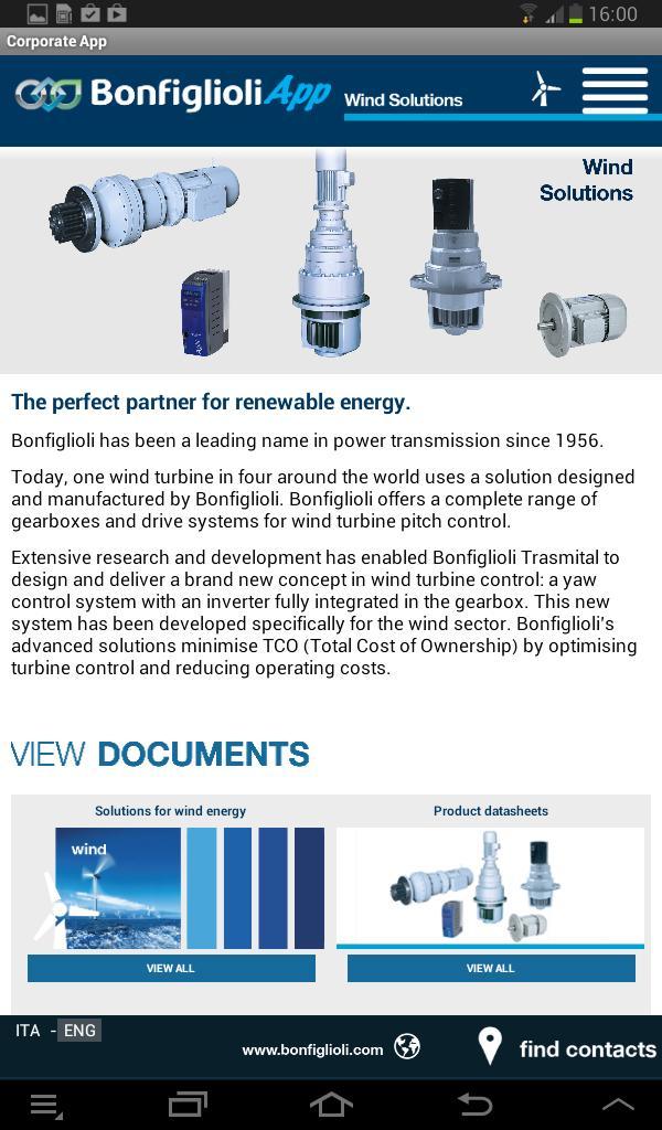 Bonfiglioli Corporate App