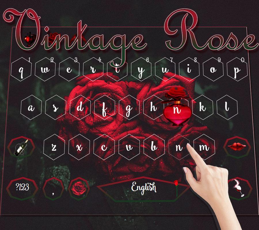 Red rose Keyboard theme