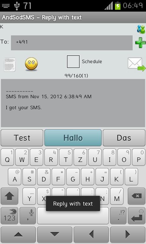 AndSod SMS Test
