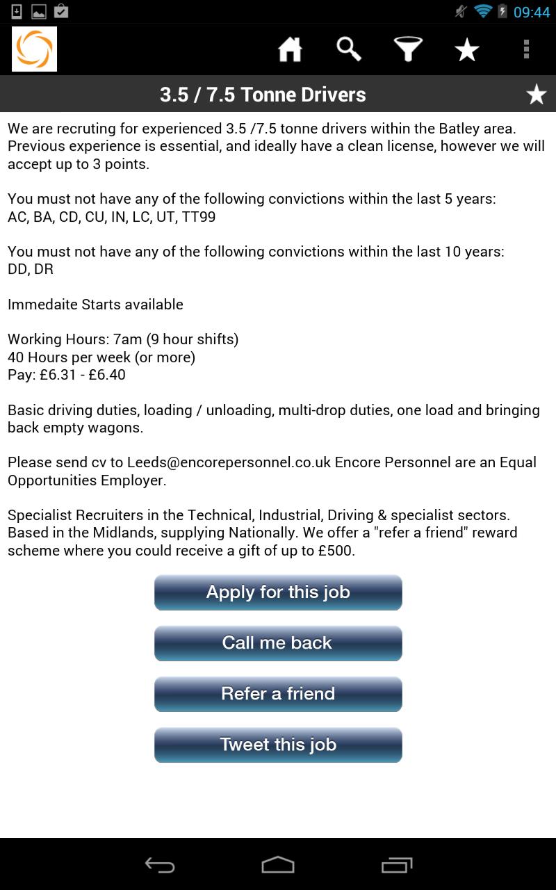Encore Personnel Careers App