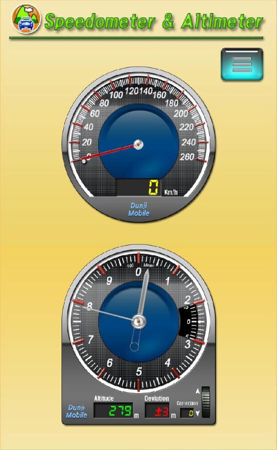 Speedometer and altimeter