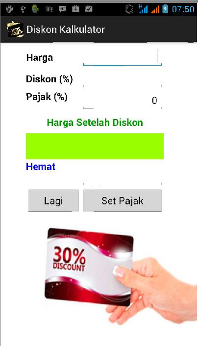 Diskon Kalkulator Persentase