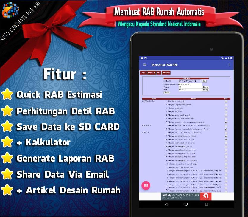 RAB Automatis : Analisa Rencana Anggaran Biaya SNI