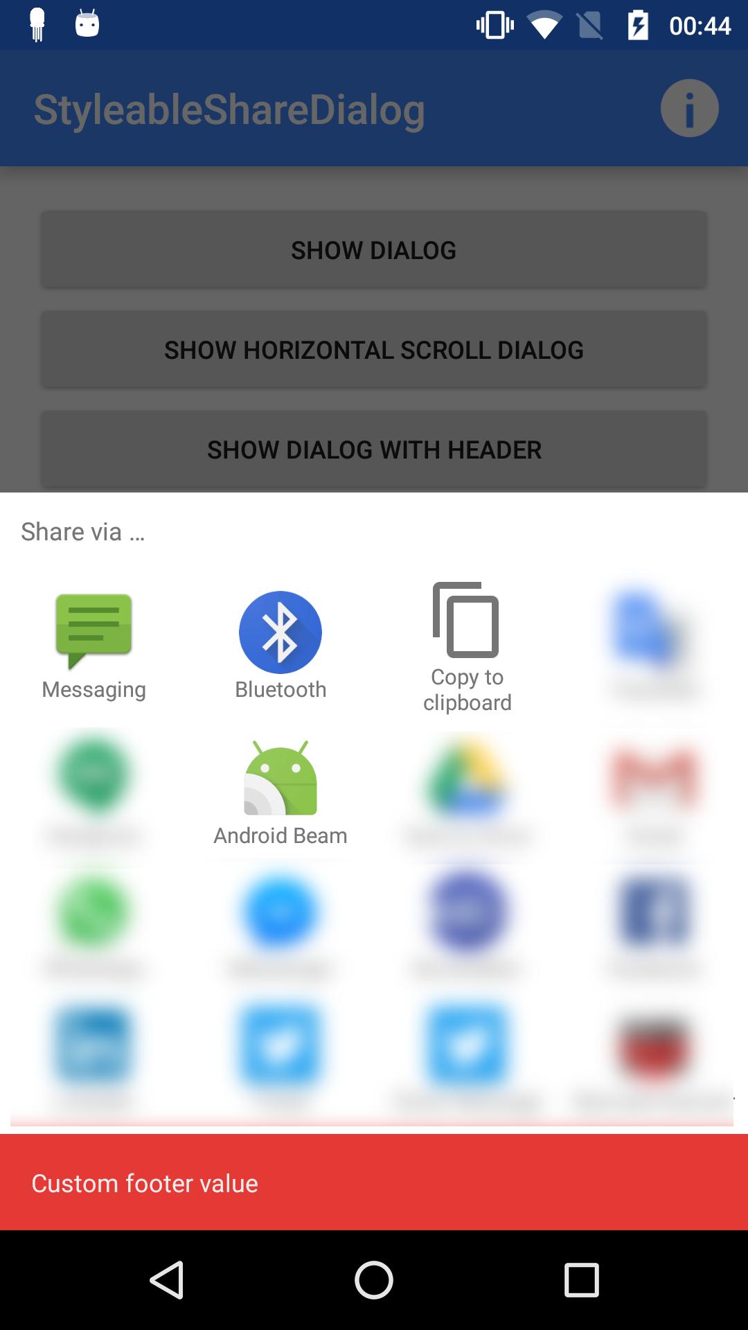 Styleable Share Dialog