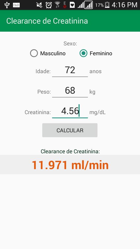 Clearance de Creatinina