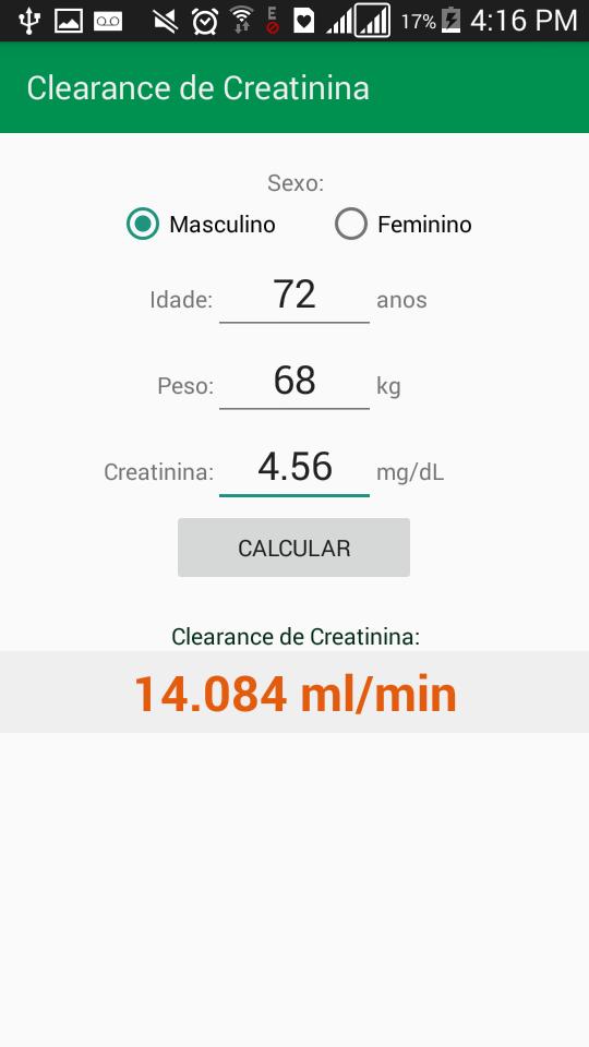 Clearance de Creatinina