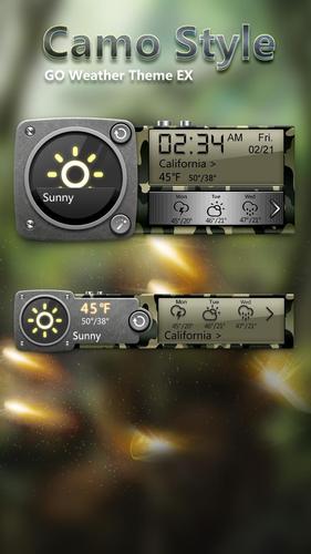 Camo GO Weather Widget Theme