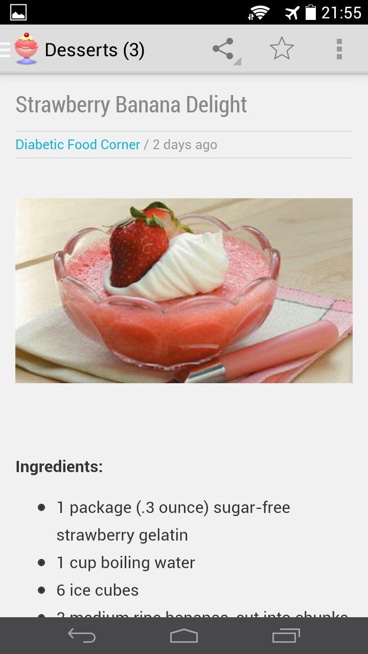 Diabetic Food Corner