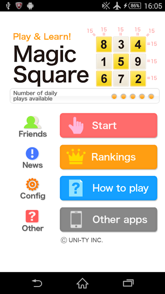 Magic square (Play & Learn!)
