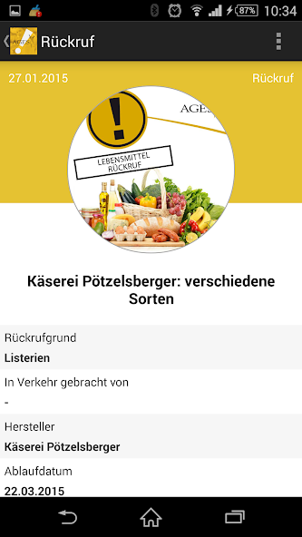 AGES Produktwarnungs-App