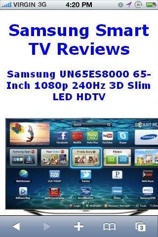 UN65ES8000 3D LED HDTV Reviews
