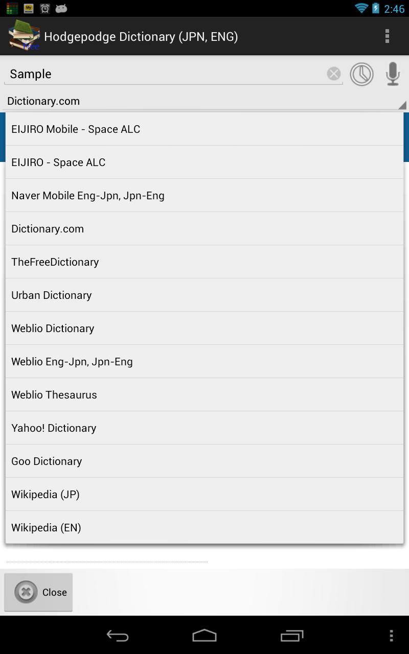 Hodgepodge Dictionary(JPN,ENG)