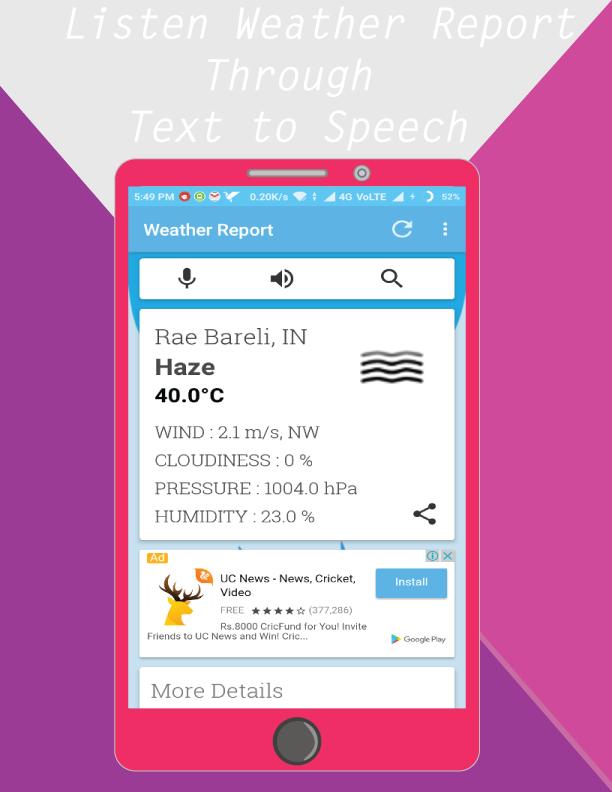 Weather Voice Report