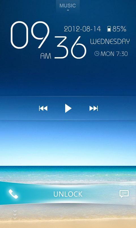 (FREE)OCEAN SMS & LOCKER THEME