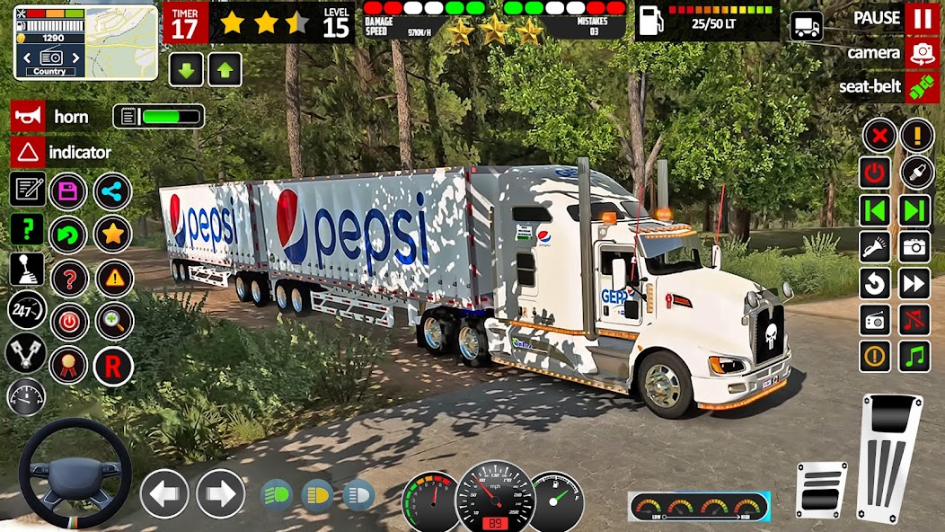 American Truck Driving Trailer