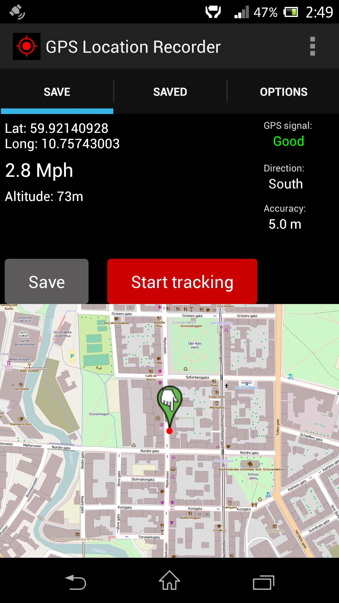 GPS Distance Location Tracker