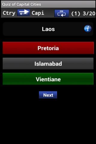 Quiz of Capital Cities