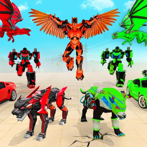 Panther Robot Police Car Games